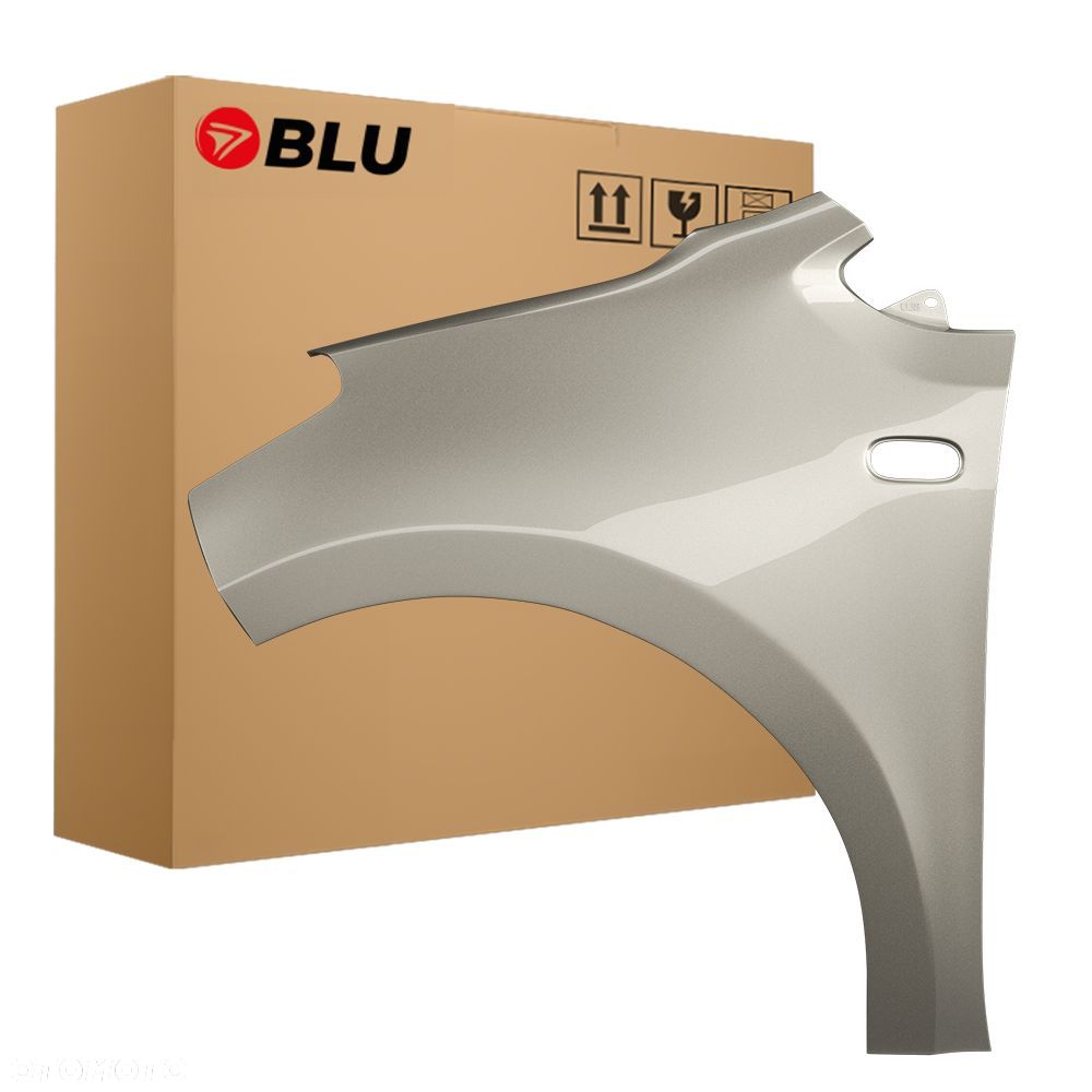 BLU Błotnik VOLKSWAGEN VW UP! LB7W lewy srebrny 2012-2016 przód TungstenSilber