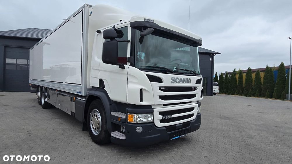 Scania P360 6x2 Euro 6 bez EGR, kurierka kontener 24 palety 9.7m rama do zabudowy laweta beczka asenizacyjna niski przebieg! - 19