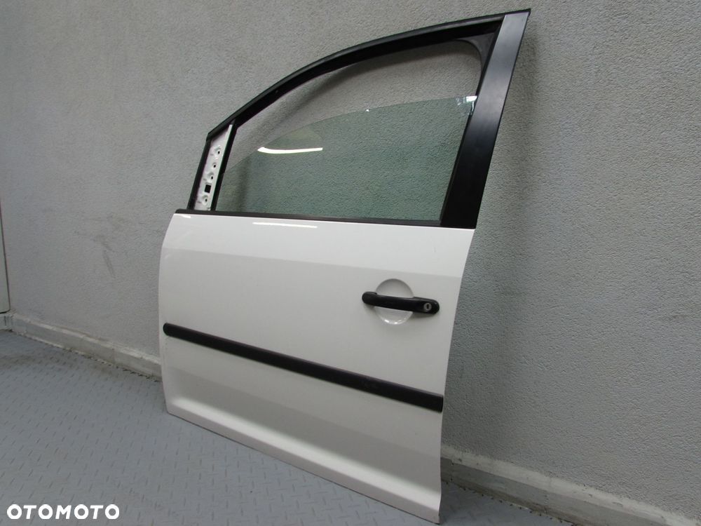 VW CADDY III 2K5 04-15 DRZWI PRZOD LEWE PODNOSNIK SZYBA ZAMEK KPL BIALY - 3
