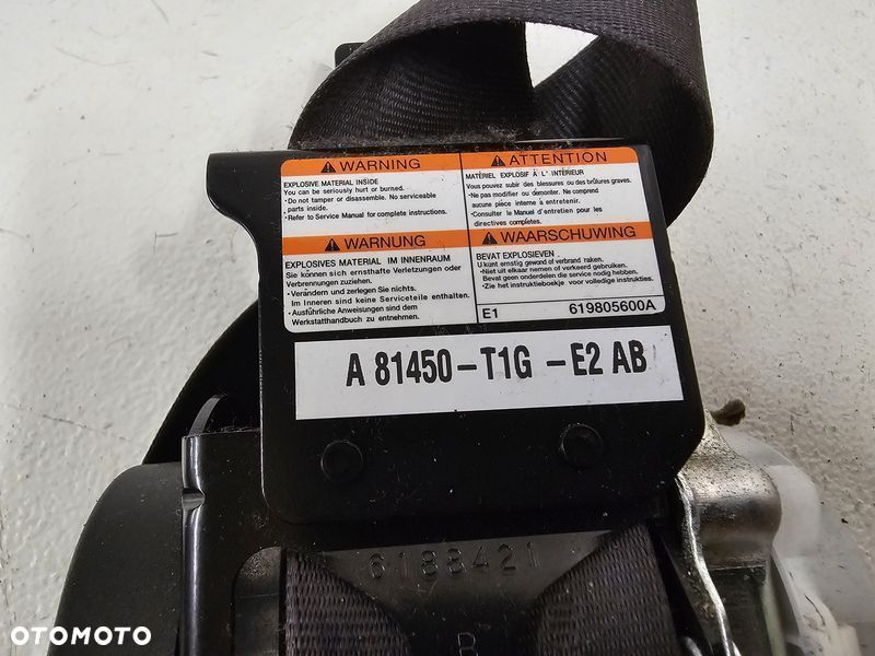 honda cr-v crv 4 iv pas bezpieczeństwa prawy przód przedni 81450-t1g-e2 - 6