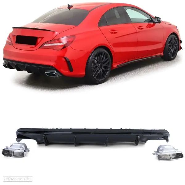 Difusor com Ponteiras Mercedes CLA W117 X117 (2013 a 2018) - 1