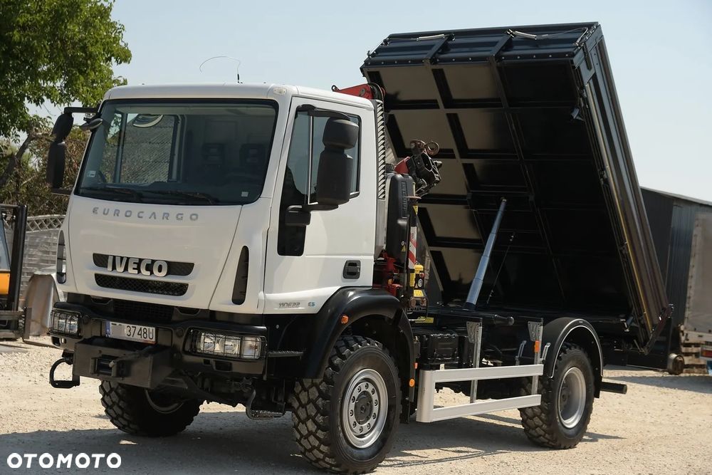 Iveco EUROCARGO 4x4 110E22 WYWROTKA 3-STRONNA+HDS FASSI F80*EURO 5 * IDEALNY STAN! - 27
