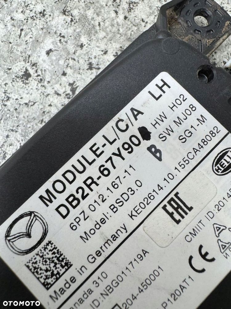 asystent pasa ruchu martwe pole lewy tył mazda cx-3 2015-2020 db2r-67y90 - 4