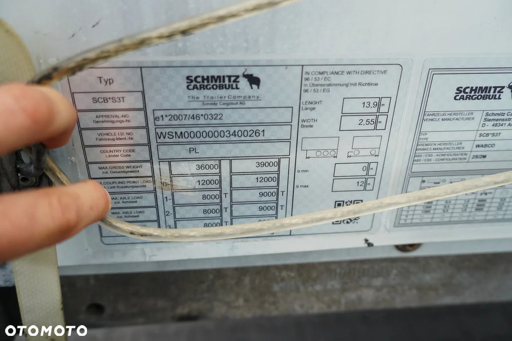 Schmitz Cargobull / FIRANKA / MEGA / MULTI LOCK / XL / OŚ PODNOSZONA - 11