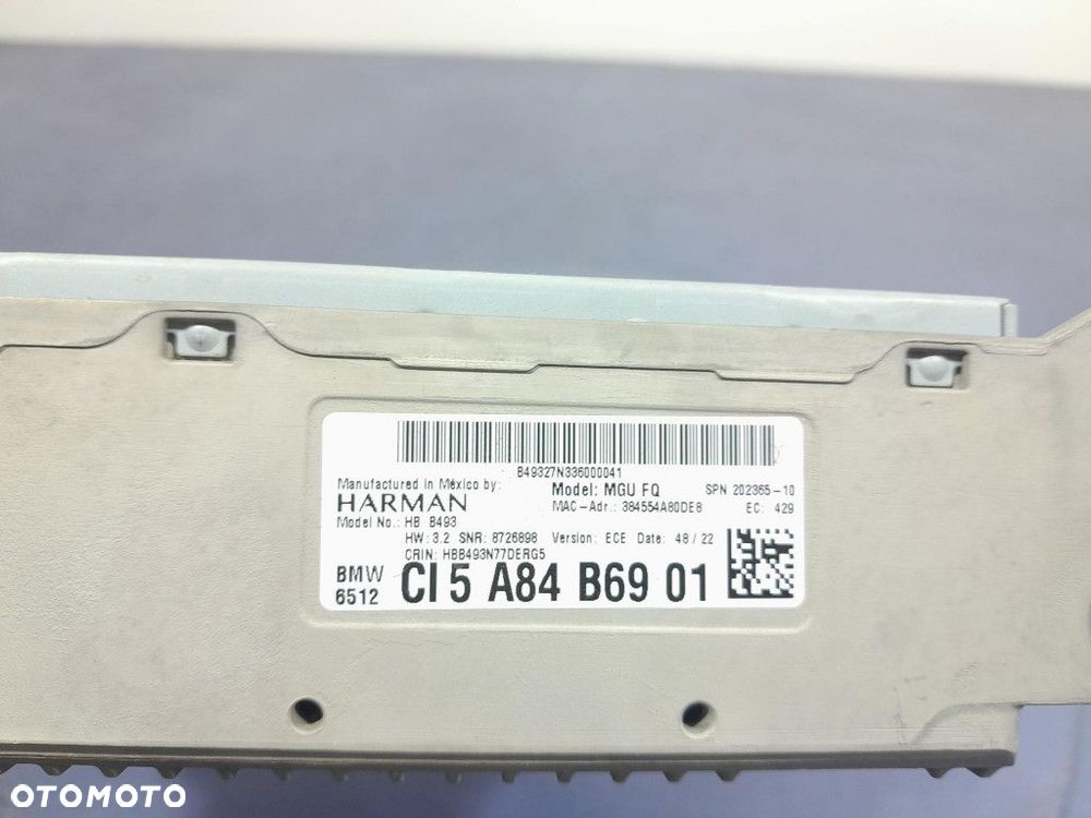 BMW X4 G02 LCI RADIO NAWIGACJA TUNER MGU 5A84B69 - 8