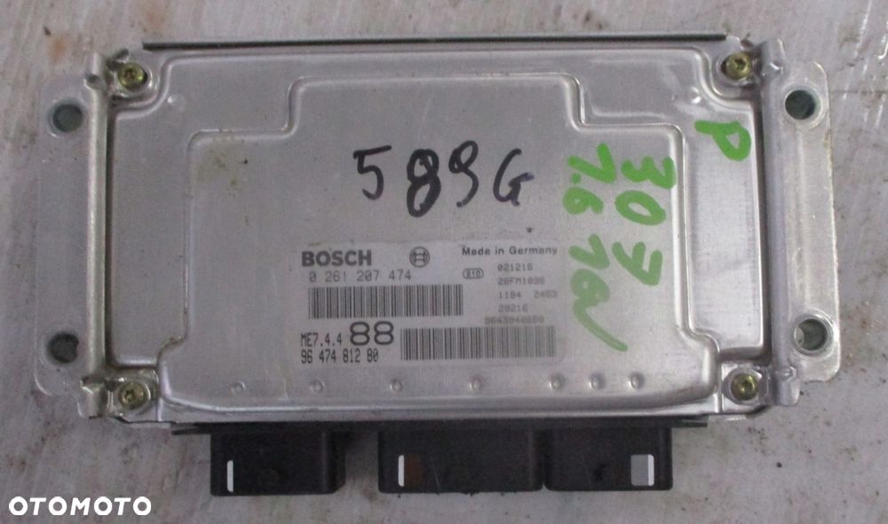 komputer / sterownik silnika peugeot 307 1.6 16v 9647481280 0261207474 - 12
