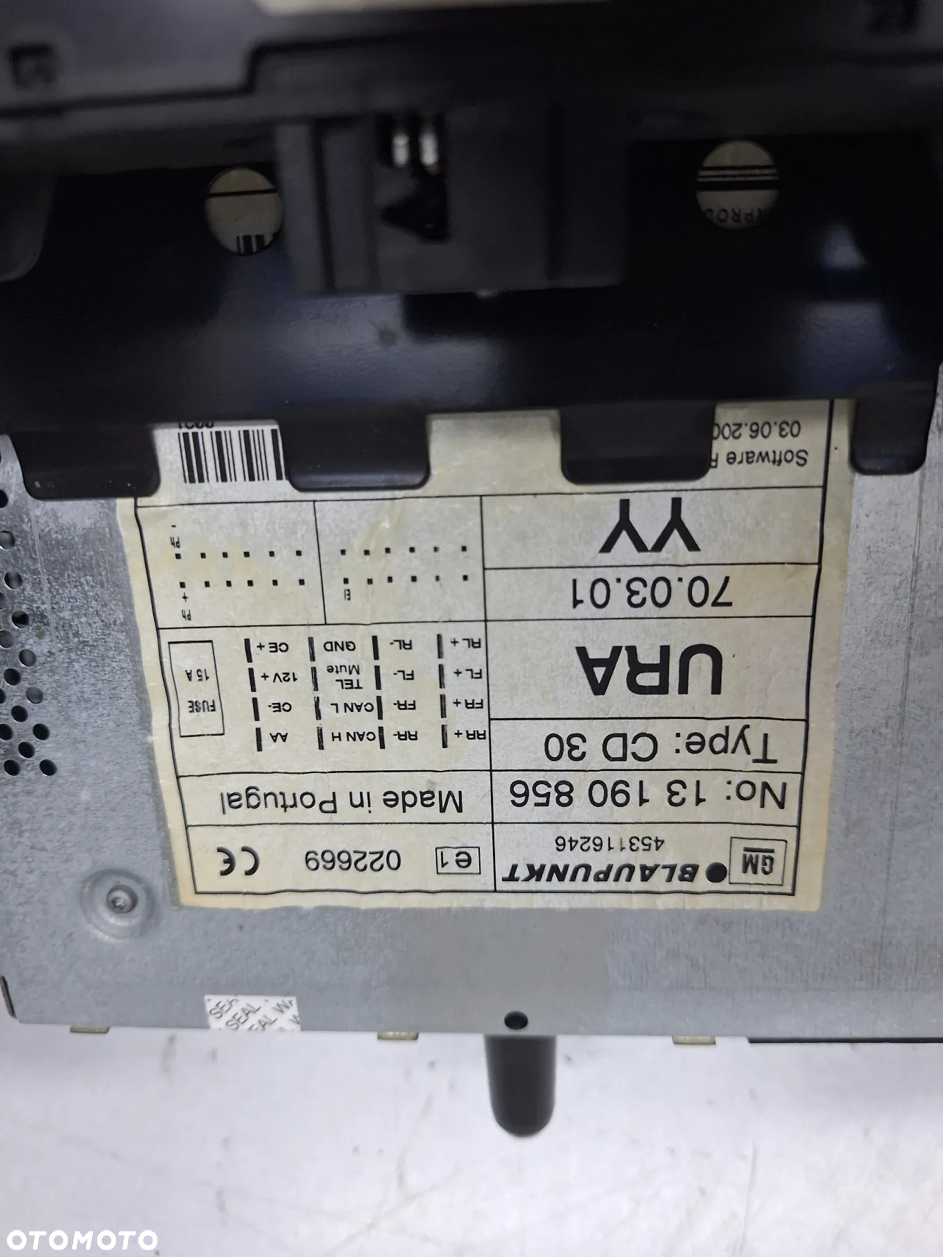 RADIO CD30 + WYŚWIETLACZ OPEL ZAFIRA B 07r EUR - 5