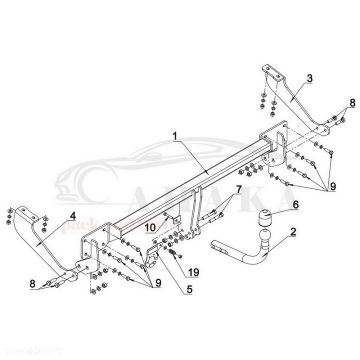 Hak Holowniczy Odkręcany Do Citroen Ds5 Hatchback 2011-2015 - 2