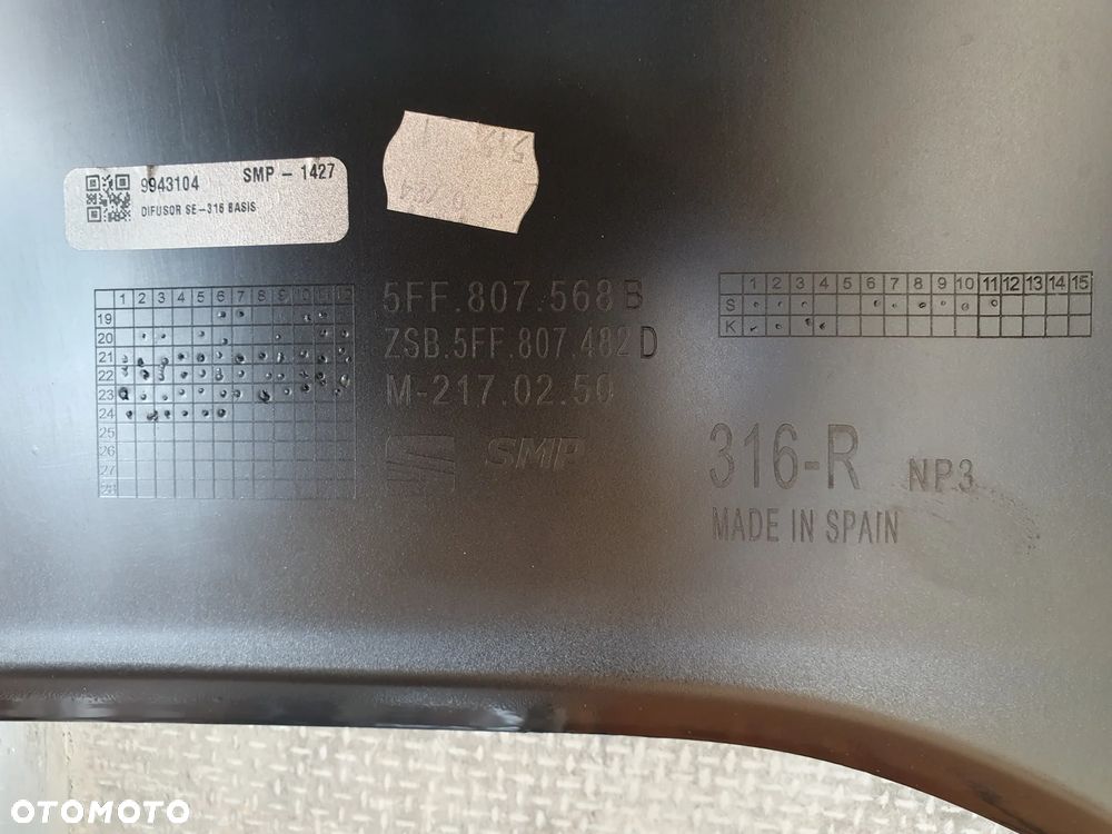 SEAT CUPRA FORMENTOR 20- SPOILER DYFUZOR W ZDERZAK TYŁ POD PDC 5FF807568B - 4