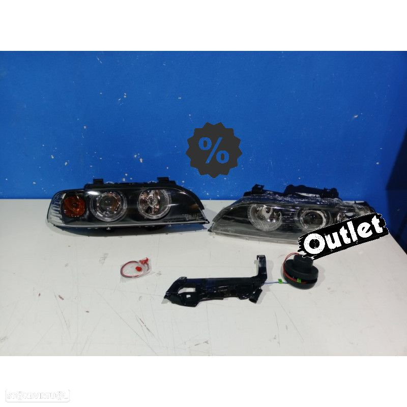 R145769C2 FARÓIS ANGEL EYES BMW E39 95-00 FUNDO PRETO - 5