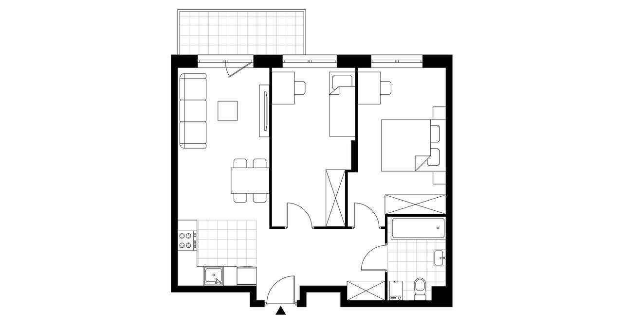 3-pokojowe mieszkanie 56m2 + balkon Bezpośrednio - Pełny obrazek: 4/17