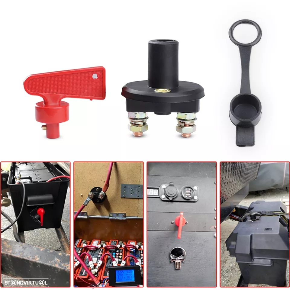 Corte Corrente Bateria 12v a 60v Universal- 300A - 5
