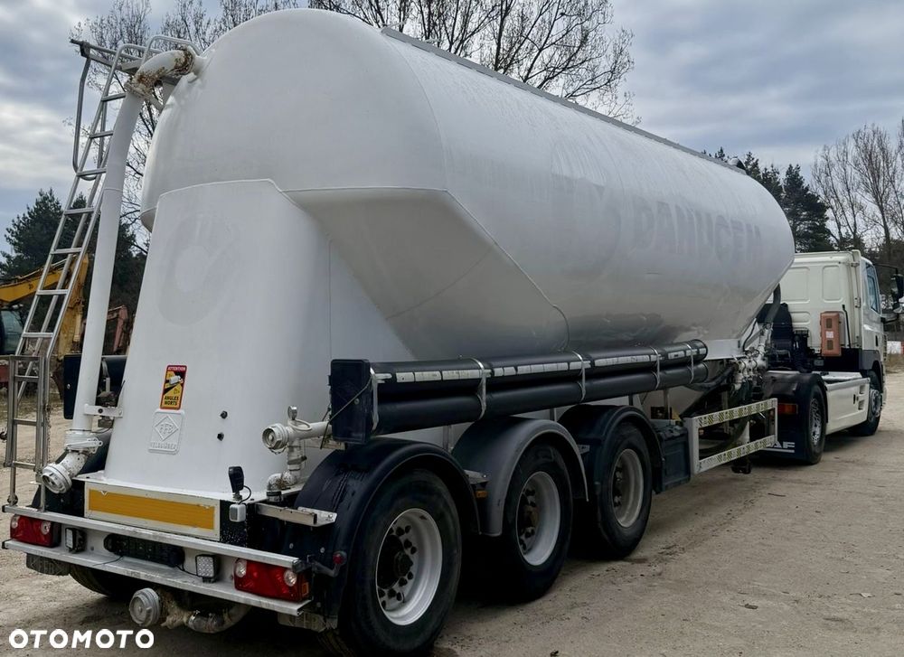 Feldbinder EUT 40.3 CEMENTOWÓZ 3-KOMORY ALUFELGI OSIE BPW OŚ PODNOSZONA HAMULCE TARCZOWE WAGA:5000kg 2008r ŁADNA - 5