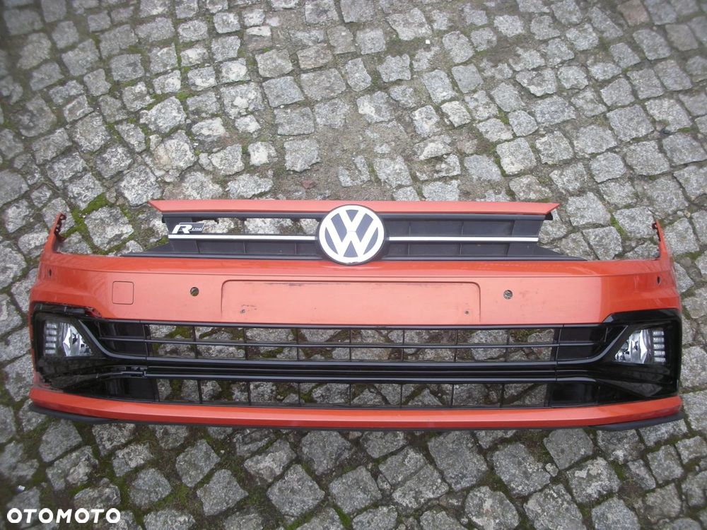 VW POLO ZDERZAK PRZEDNI 2018- R-LINE PRZÓD LED PDC KRATKI 2G0 - 1