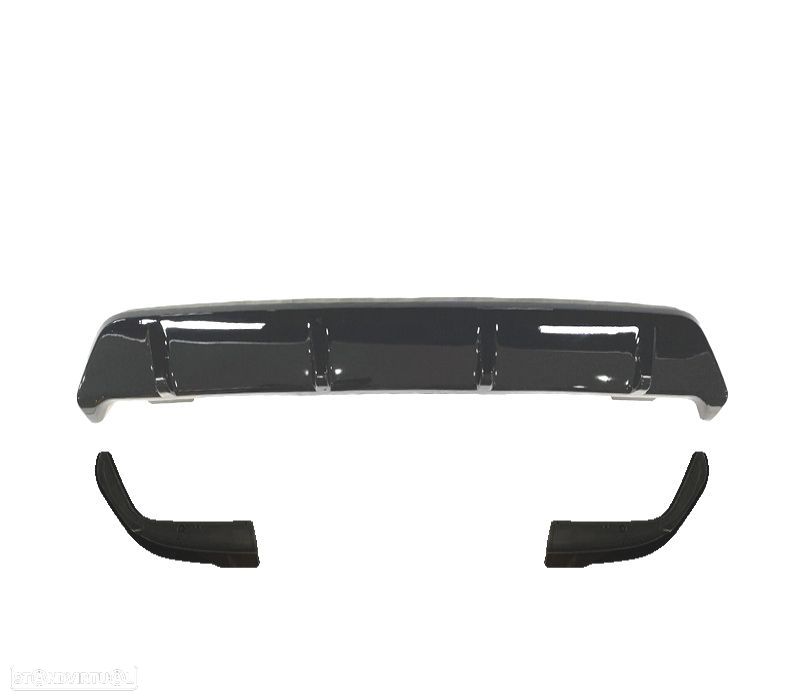 DIFUSOR BMW X6 G06 19-22 LOOK M PRETO BRILHANTE - 2