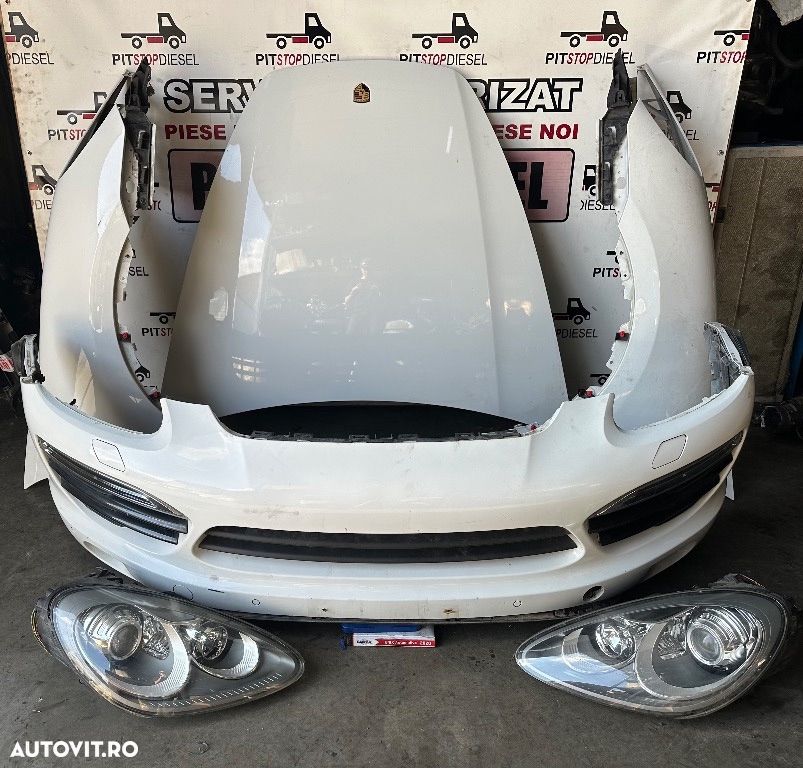 Fata completa PORSCHE CAYENNE (92A) bara fata 4 senzori faruri capota trager radiator aripi 2010 2011 2012 2013 2014 2015 2016 - 1