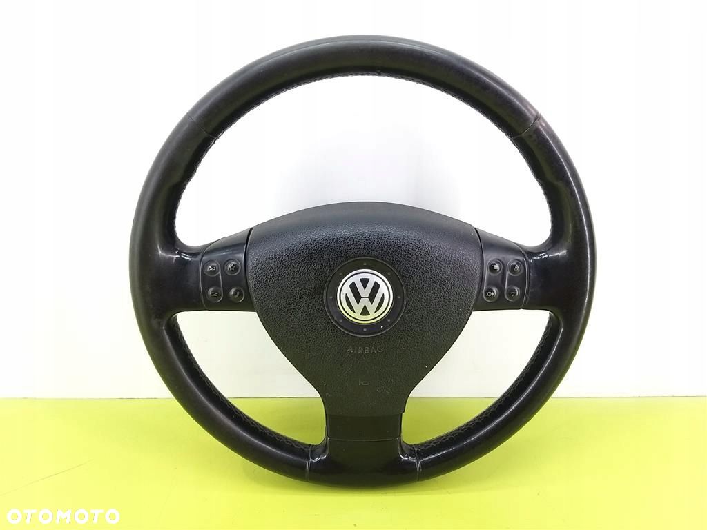 Kierownica z poduszką AIRBAG VW Passat B6 2005-2009 PRZED LIFT SKÓRA MULTI - 1