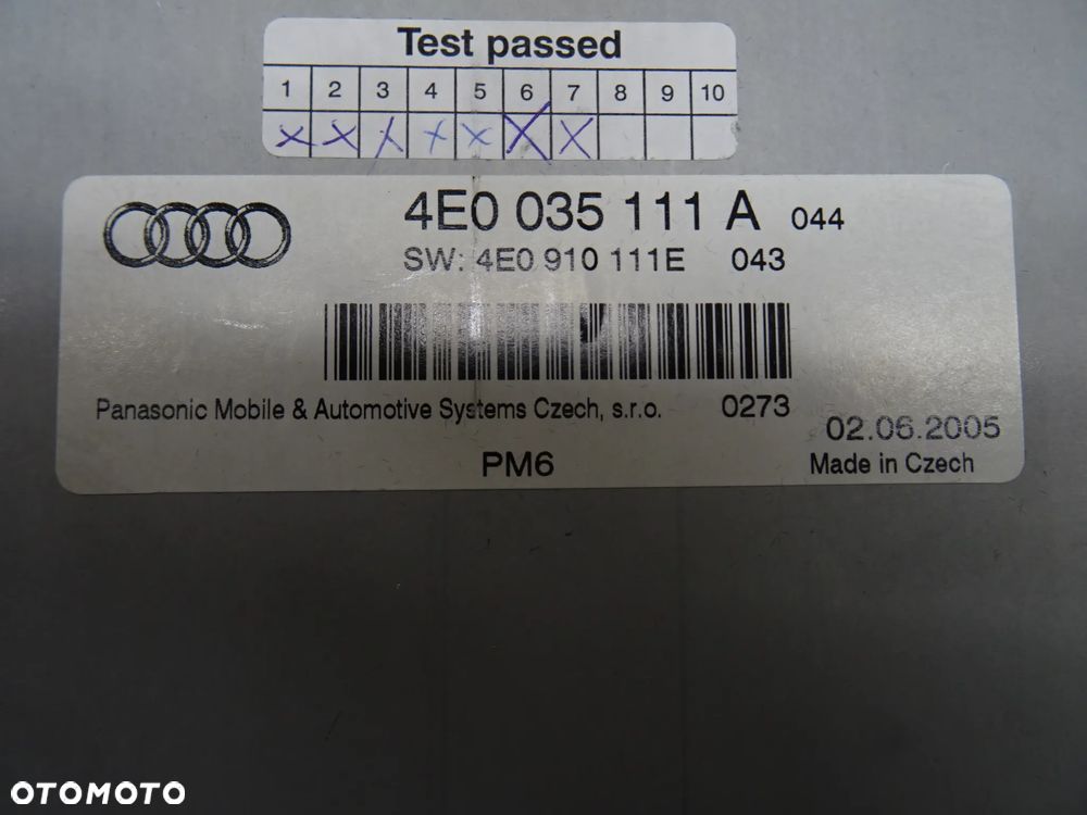 AUDI A6 C6 KOMBI 04-07 4.2 V8 ZMIENIARKA CD 4E0035111A - 2