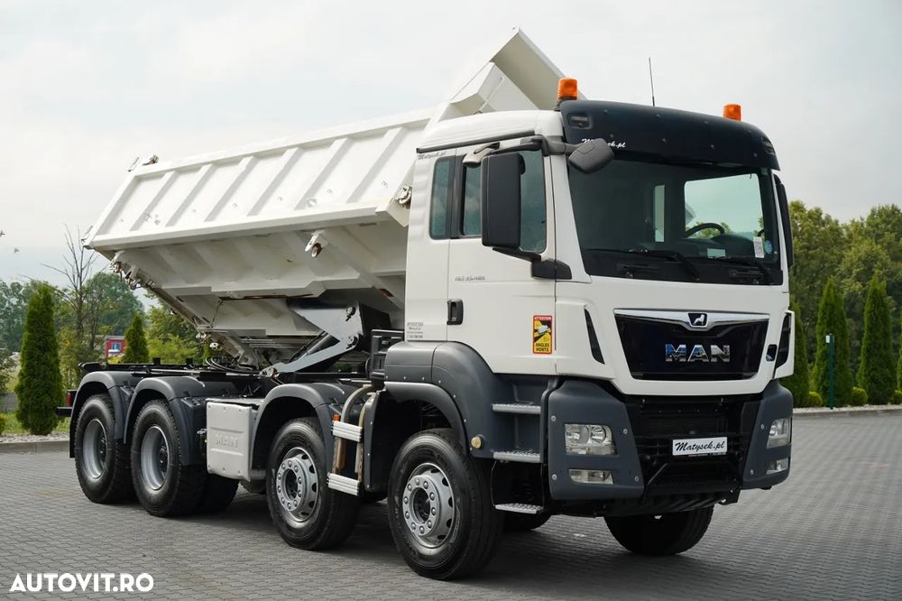 MAN TGS 35.480 / 8x4 / BASCULANTE / BORDMATIC / HYDROBOARD / ANVELOPE 100% / EURO 6 - 12