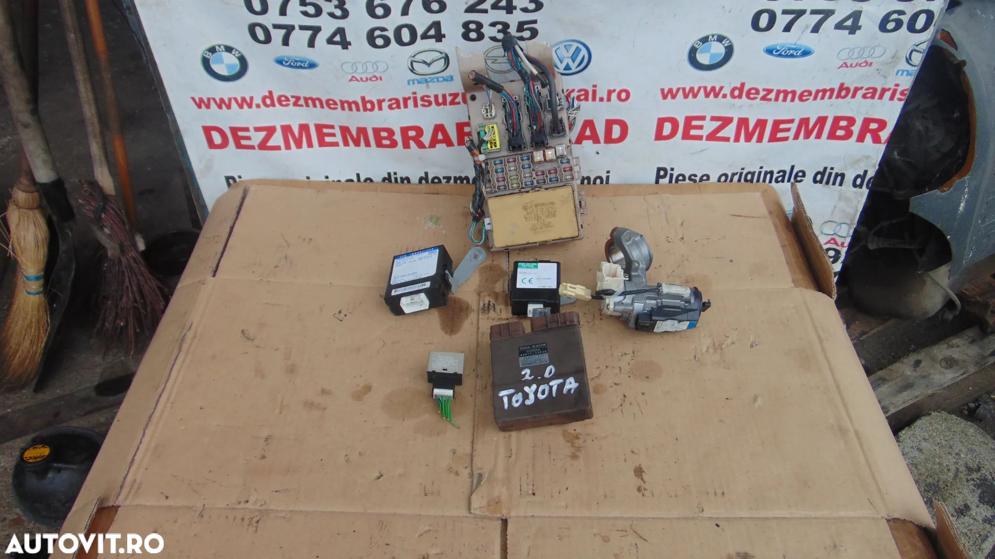 Kit pornire toyota corolla verso 2.0 ecu calculator motor releu imobilizator modul contact cu cheie - 1