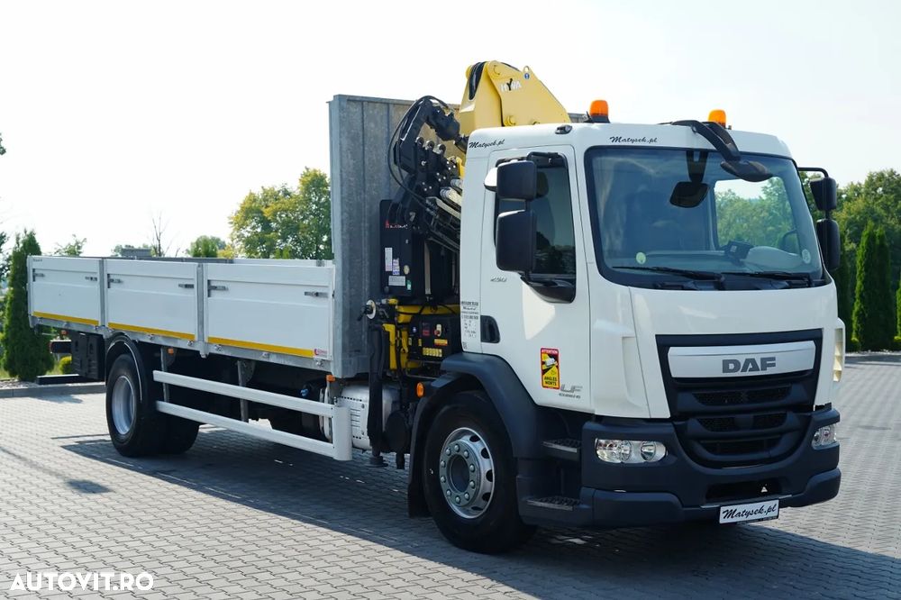 DAF LF 250 / 4x2 / CAROSERIE DE LIVRARE 7,3 m / HYVA HB150XE3 HGV / RIDICARE MAXIMĂ: 10,06 M / PODEA REZISTENTĂ / ROTATOARE / TELECOMANDĂ / EURO 6 - 9