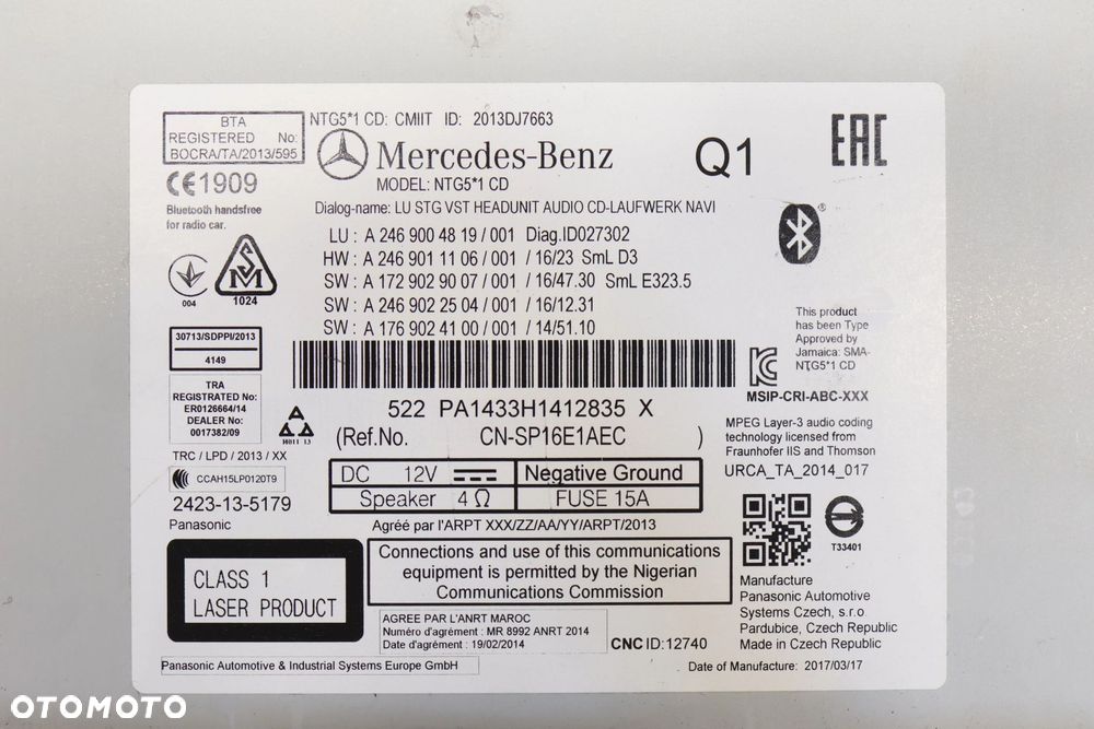 Mercedes CLA W117 radio nawigacja A2469004819 - 4
