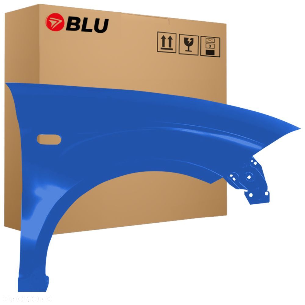 BLU Błotnik SEAT ALTEA XL LW5P Prawy Przód Niebieski 2006-2015 ocynk AzulApollo - 1