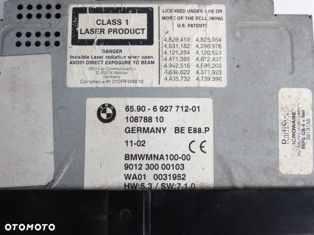 BMW 7 E65 E66 Czytnik Napęd Nawigacji CD Stacja Multimedialna GPS DVD 65906927712 6927712  BMW 730d 730i 735i 740i 745i 750i 760i - 9