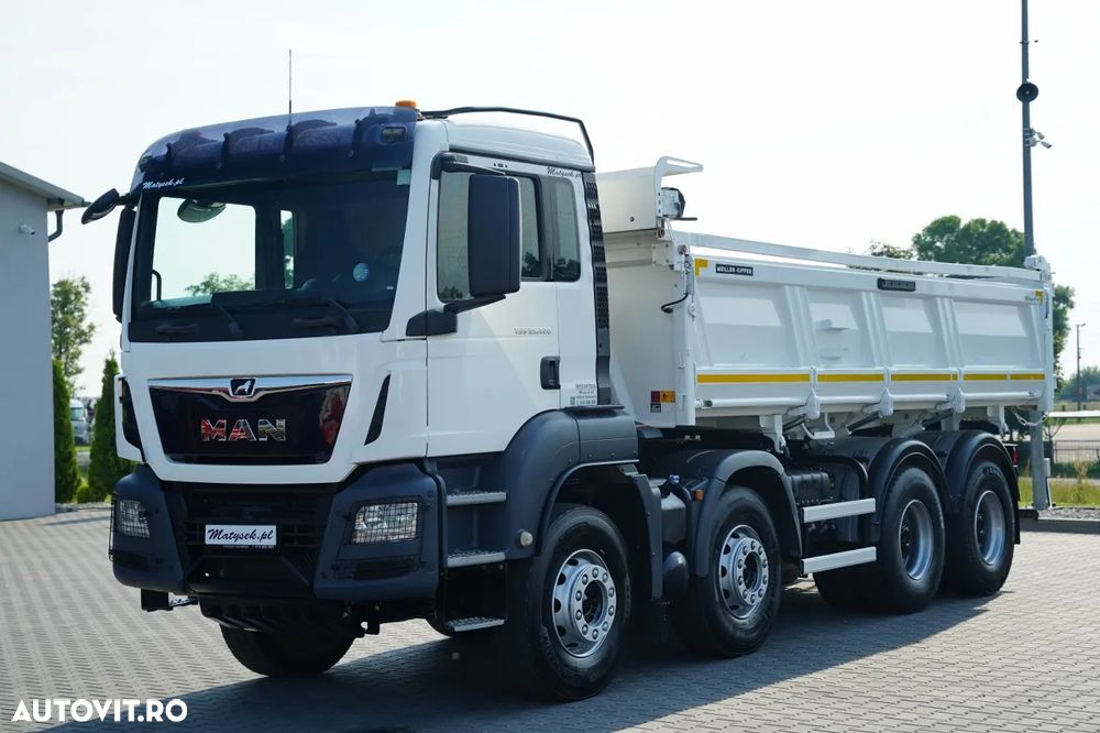 MAN TGS 35.420 / 8X4 / BASCULATOR 2 LATURĂ / MEILLER KIPPER / HYDROBRA / AUTOMAT / EURO 6 - 13