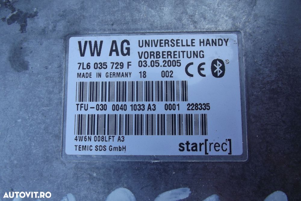 Modul Bluetooth VW Touareg 7L 2002-2010 dezmembrez Touareg BLE BLA CAS - 1