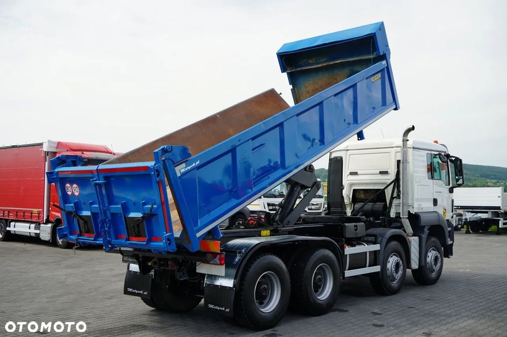 MAN TGS 35.360 / 8X4 / WYWROTKA 2 STRONNA / HYDROBURTA / GARNIER / AUTOMAT - 6