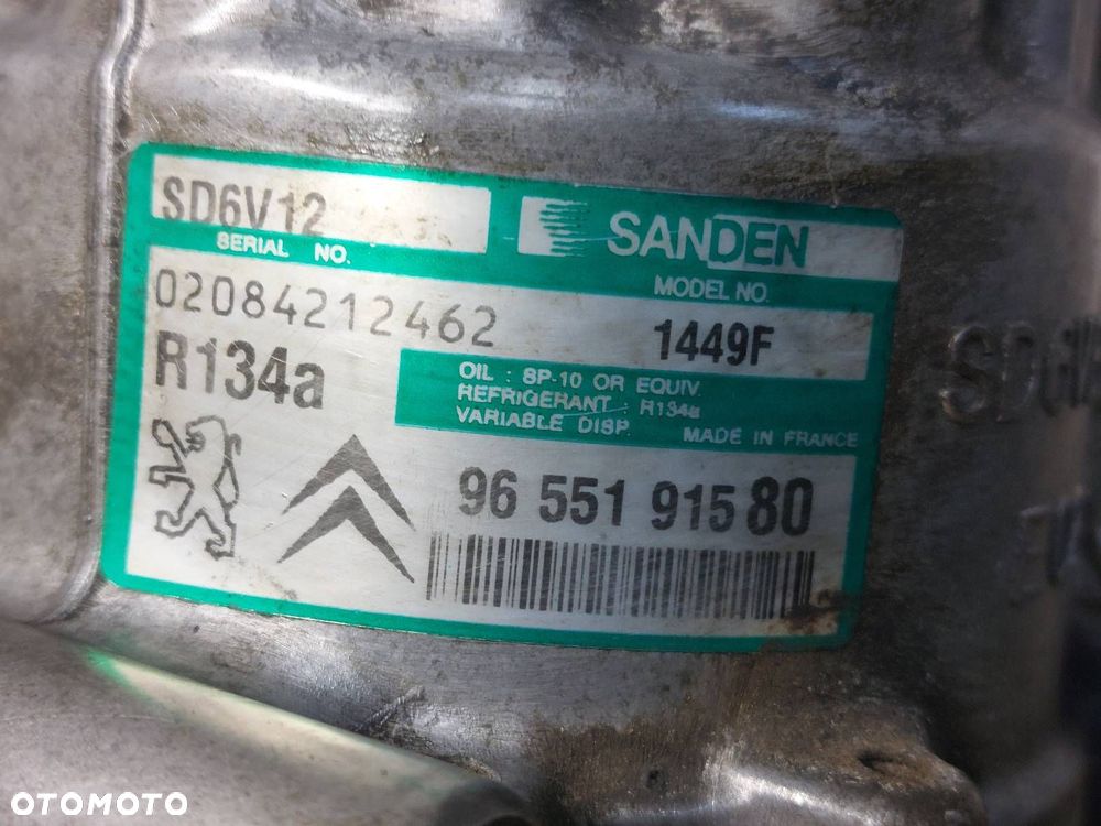 SPRĘŻARKA KOMPRESOR KLIMATYZACJI CITROEN XSARA PICASSO I 1.8 16V 9655191580 - 2