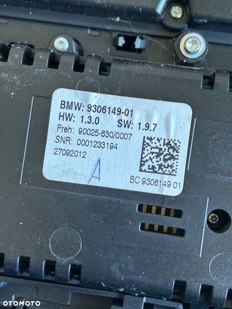 BMW 5 F10 F11 PANEL RADIA KLIMATYZACJI 9306149 - 3