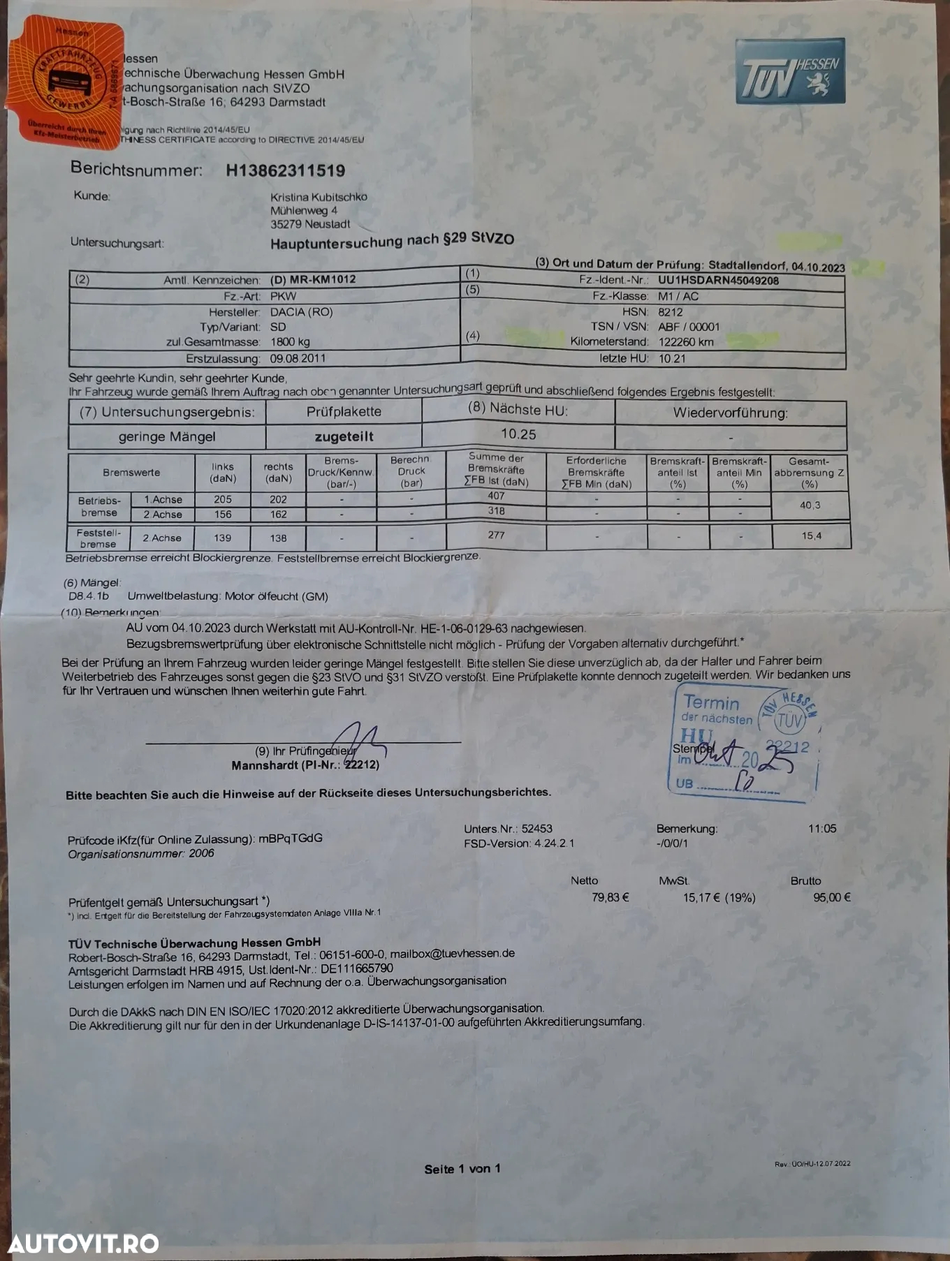 Dacia Duster 1.6 4x4 - 5
