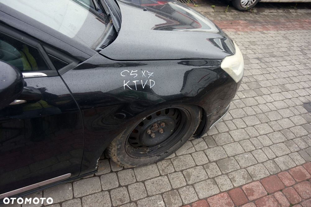 MASKA ZDERZAK BŁOTNIKI LAMPY C5 III X7 KTVD XENON SPRYSKI EU CITROEN 2008-2017 CZARNY PRZÓD KOMPLETNY - 21