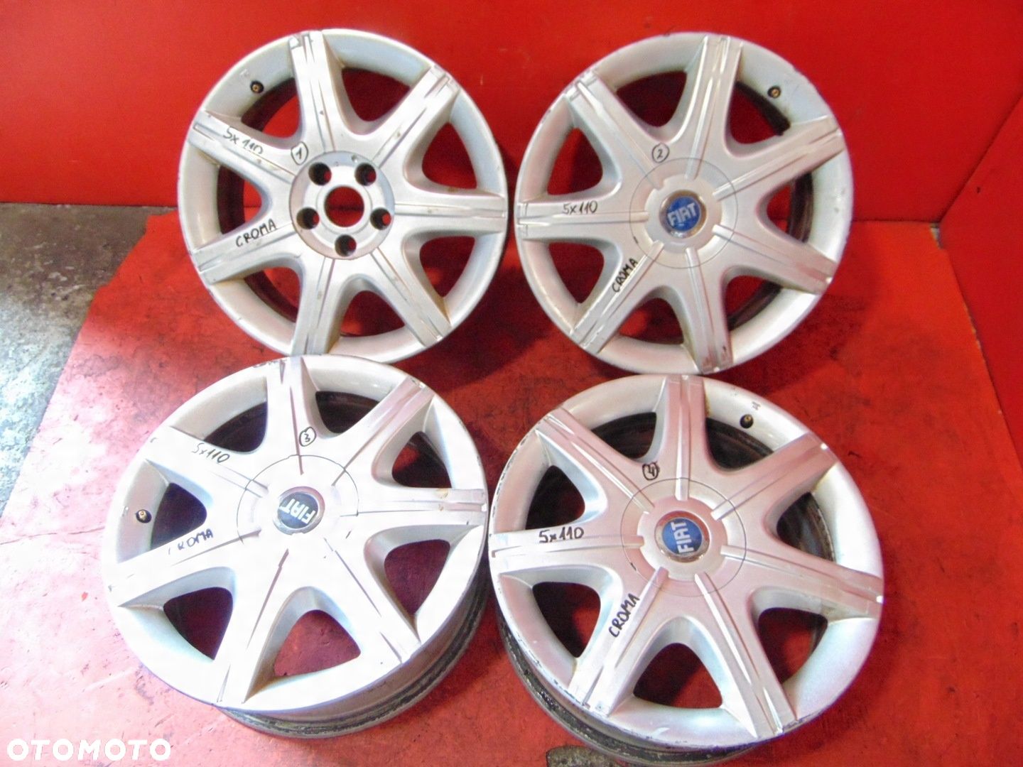 FIAT CROMA II 05- FELGI ALUMINOWE 17 5x110 7J ET41 51716271 - 1