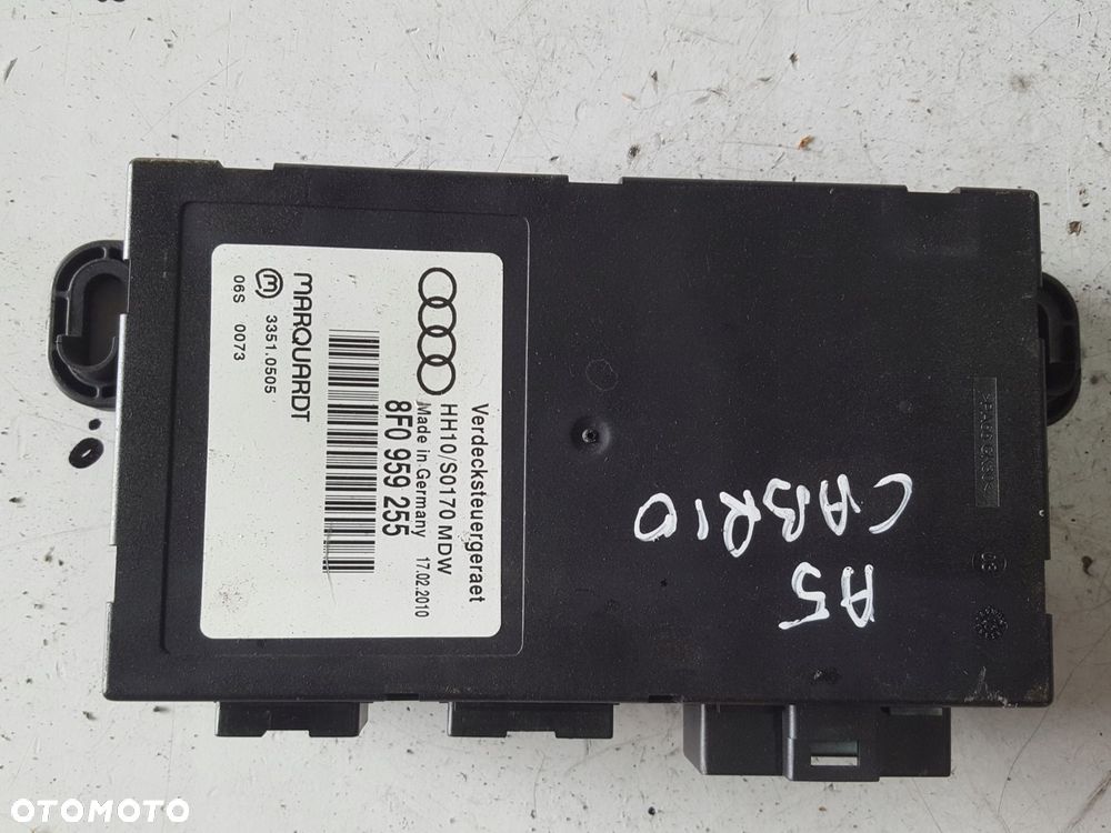 AUDI A5 8T 8F 09-16r CABRIO MODUŁ STEROWNIK DACHU 8F0959255 - 2