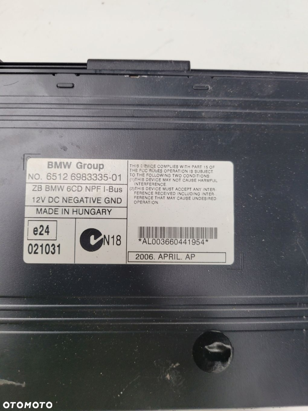 ZMIENIARKA CD 6 PŁYT MAGAZYNEK BMW X5 E53 6983335 - 2