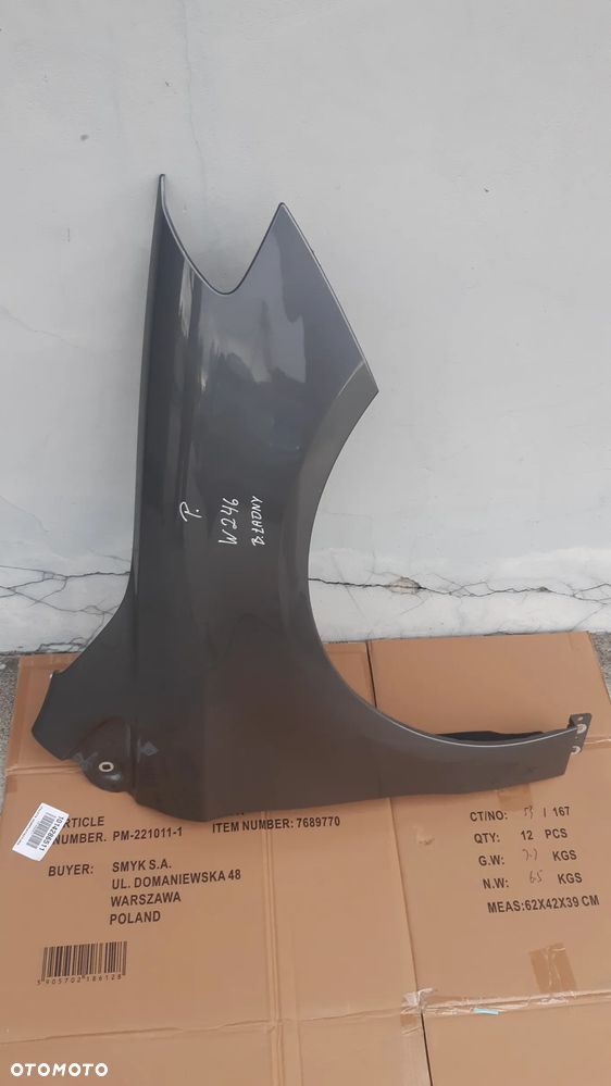 B KLASA W246 lift BŁOTNIK PRAWY PRZÓD 16r Okazja - 3