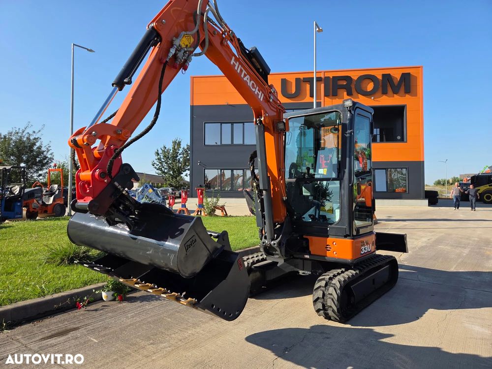 Hitachi 3,7tone, 2023, 737h, FULL OPTION, Cupla rapida HIDRAULICA, 2 cupe excavare NOI, cupa TALUZ INCLINABILA NOUA, senile cauciuc NOI, latime 1,5m, adancime sapare 4m, inst picon pe brate, ridica 2t, Aer cond, posibil leaasing 4 ani-PROMOTIE 38.900 eur+Tva - 10