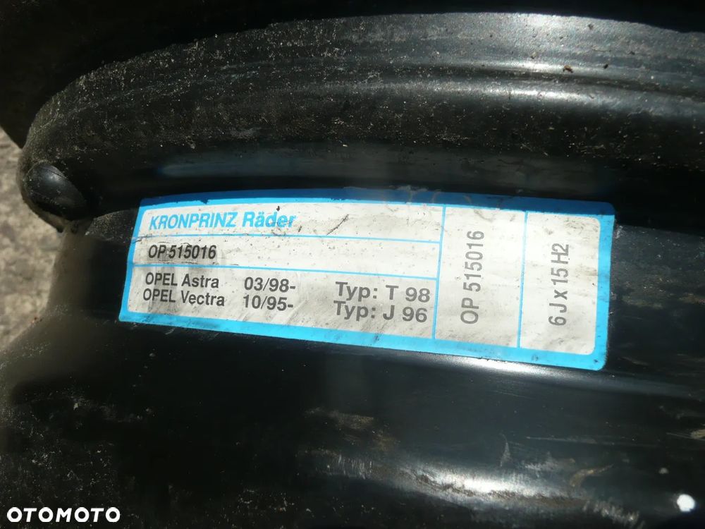 15” - Felgi  OPEL , SAAB  -  5x110 , r15 cali - Astra , Vectra , Meriva , Zafira , Corsa  ,  9-3 , 9-5 , 900  --  Koło Dojazdowe Rezerwowe Zapasowe Dojazdówka Zapasówka Rezerwa - 3