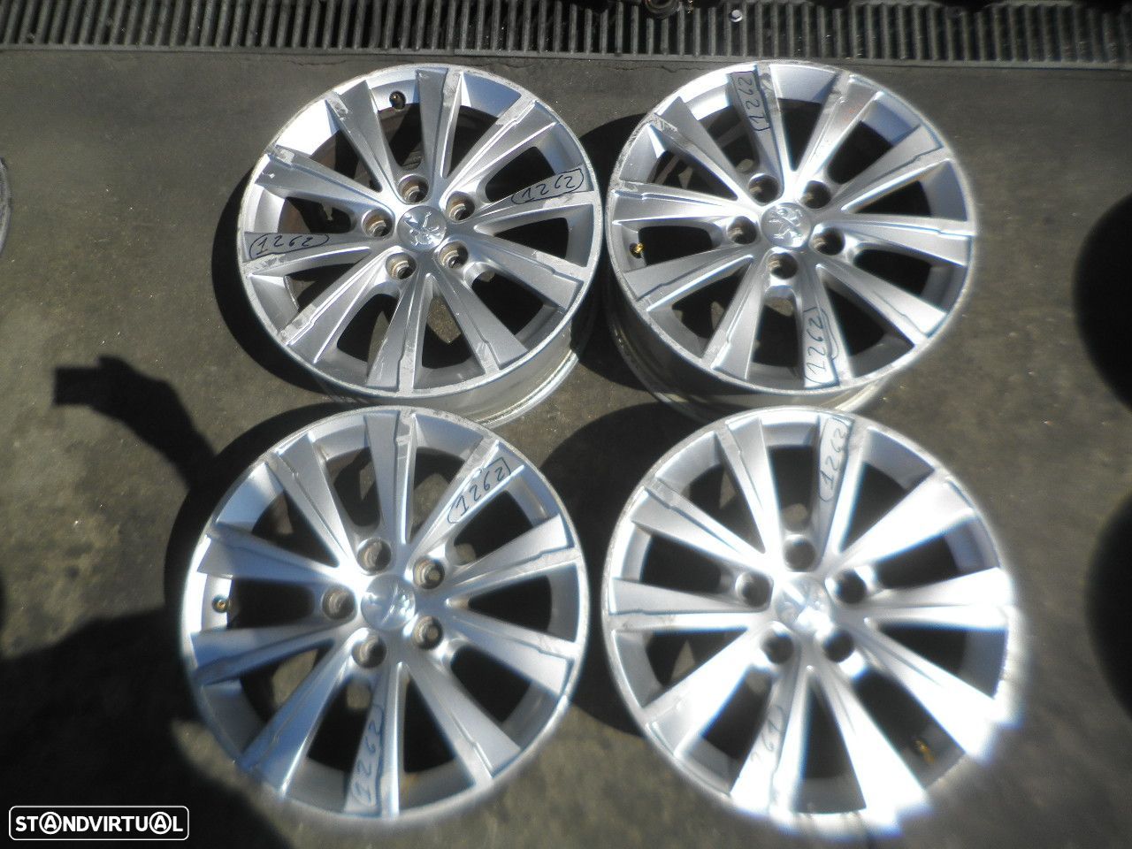Jogo De Jantes Jgjant1262 PEUGEOT 308 2018 1.5 BLUEHDI 131CV 5P CINZA ET44 7X16 5X108 64.5MM - 1