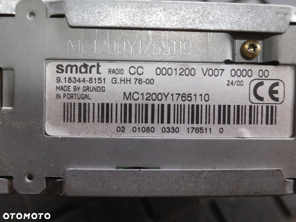 Radio Kassette Smart Fortwo 450 0001200V007 - 3