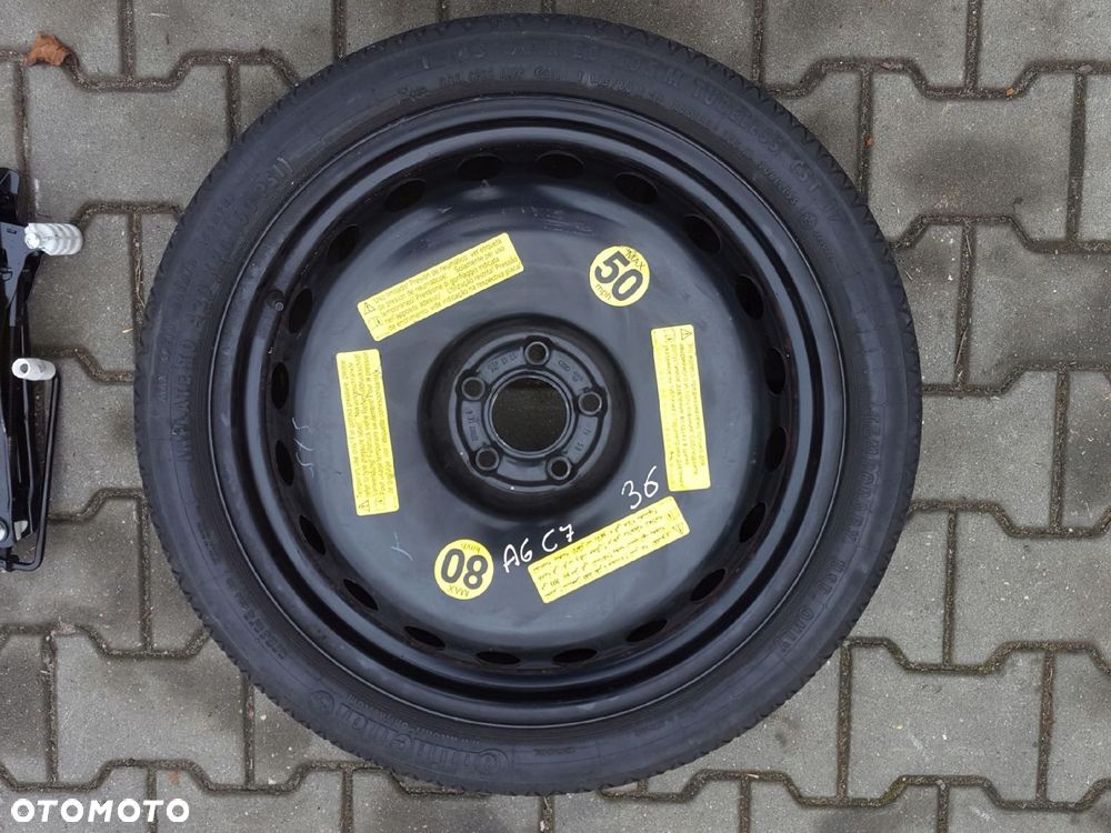 AUDI A6 C7 10-18r AUDI A7 18r- KOŁO DOJAZDOWE r20 5X112 LEWAREK KLUCZ UCHO - 3