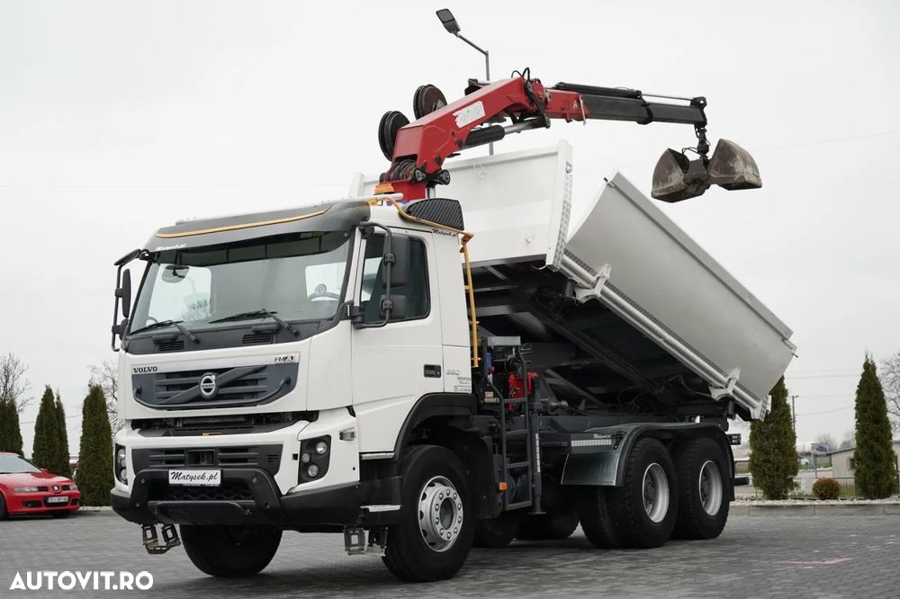 Volvo FMX 380 / 6x4 / BASCULATOR + HDS HMF 1820 K2 / HYDRODOLTA / RADIOCOMANDĂ / GRAPPA / ROTATOR / - 1