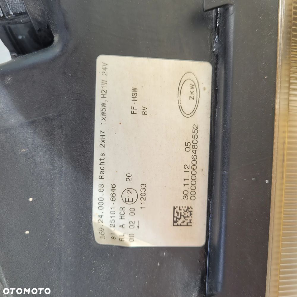 LAMPA MAN TGL TGM Z DZIENNYM ORYGINAŁ RH 81.25101-6646 - 2