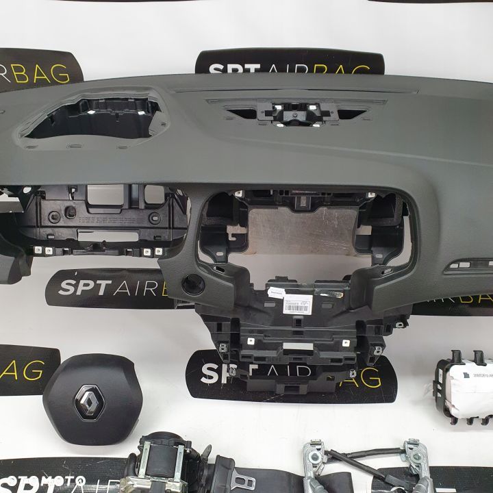 RENAULT MEGANE 4 IV DESKA ROZDZIELCZA HEAD UP KONSOLA KOKPIT PULPIT PODUSZKI AIRBAG AIR BAG PASY KIT SET - 3