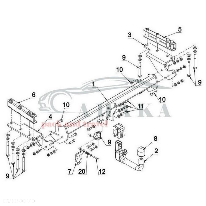 Hak Holowniczy Wypinany Automat Do Lr Land Rover Discovery Sport 2015-2019 - 2