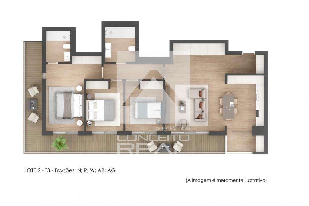 Apart. T3 c/ Box p/ 2 viat. Novo - Lordelo (Paredes) - Grande imagem: 3/22
