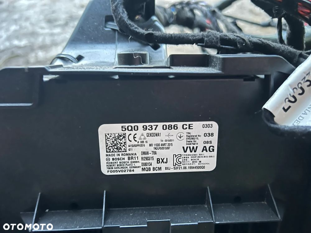 Kompletna wiązka kabinowa Skoda Kodiaq 2019r 2.0TSI 4x4 DSG 85tyś przebiegu - 2